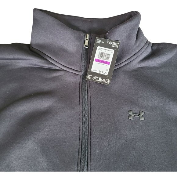 Under Armour Women's 2XL Sweatshirt Fleece Half-Zip Black NWT - Picture 4 of 11